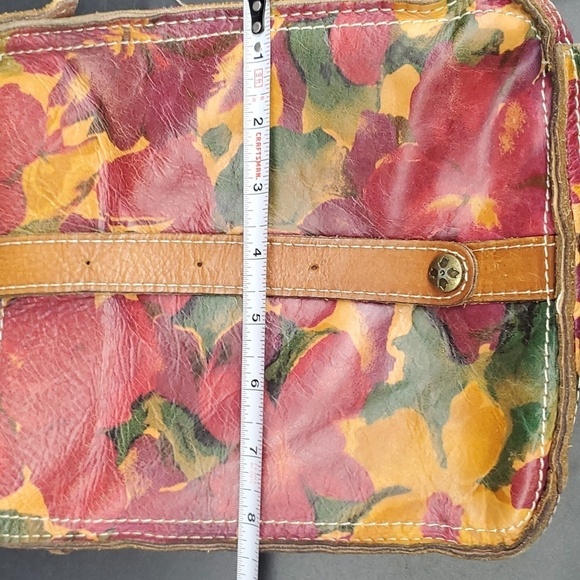 Patricia Nash Floral Squares Leather Venezia Pouch Crossbody - Picture 8 of 15